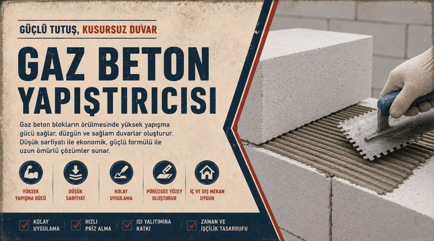 Aerated concrete and masonry mortars product category banner